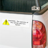 Autocollant De Voiture Cautionary_warning_--_Caution, PRÉCAUTION - l'op… (Sur camion)