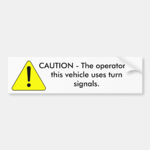 Autocollant De Voiture Cautionary_warning_--_Caution, PRÉCAUTION - l'op