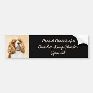 Autocollant De Voiture Cavalier King Charles Spaniel Peinture originale