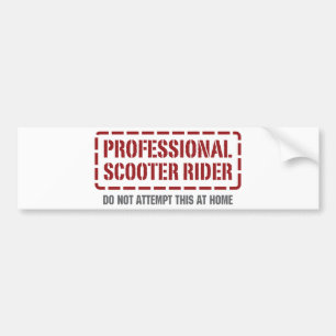 Autocollant De Voiture Cavalier professionnel de scooter