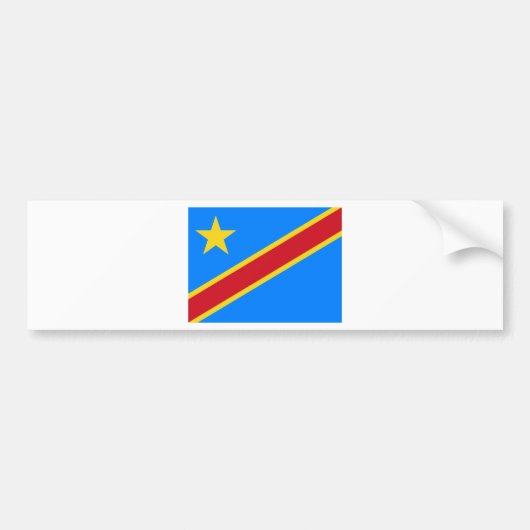 Autocollant De Voiture CD de drapeau du Congo (Devant)
