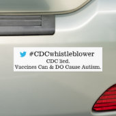 Autocollant De Voiture CDCwhistleblower (En voiture)