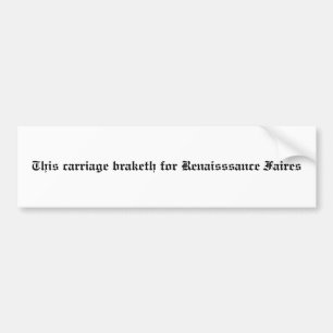 Autocollant De Voiture Ce braketh de chariot pour Renaisssance Faires