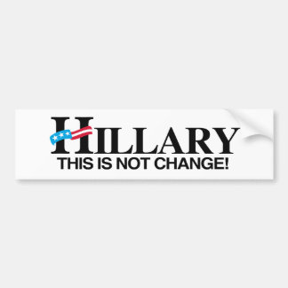 Autocollant De Voiture Ce n'est pas changement - Anti-Hillary - .png