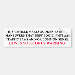 AUTOCOLLANT DE VOITURE CE VÉHICULE