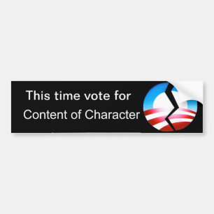 Autocollant De Voiture Ce vote de temps pour le contenu du caractère