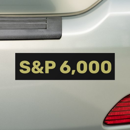 Autocollant De Voiture Célébration de l'indice boursier S&P 6 000 (En voiture)