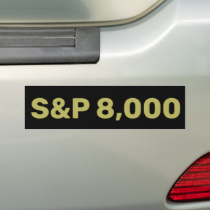 Autocollant De Voiture Célébration de l'indice boursier S&P 8 000