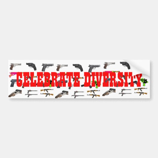 AUTOCOLLANT DE VOITURE CÉLÉBREZ LA DIVERSITÉ (Devant)
