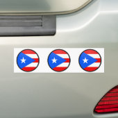 Autocollant De Voiture Cercle de drapeau de qualité de Porto Rico (En voiture)
