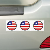 Autocollant De Voiture Cercle de drapeau de qualité du Libéria (En voiture)