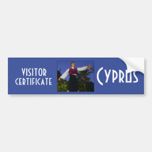 Autocollant De Voiture Certificat de visiteur de plaisanterie pour touris
