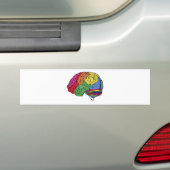Autocollant De Voiture Cerveau arc en ciel (En voiture)