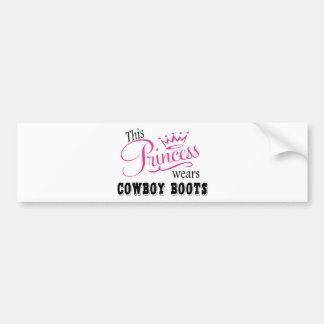 Autocollant De Voiture Cette princesse porte des bottes de cowboy