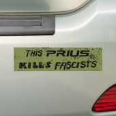 Autocollant De Voiture Cette Prius tue les fascistes (En voiture)