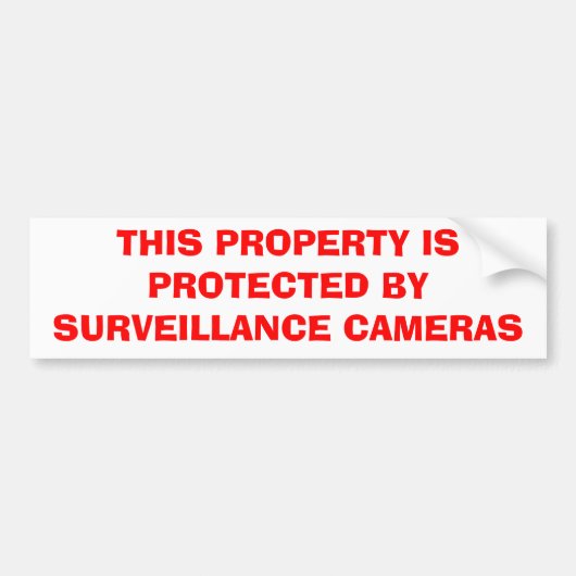 AUTOCOLLANT DE VOITURE CETTE PROPRIÉTÉ EST PROTÉGÉE PAR DES VIDÉOS (Devant)