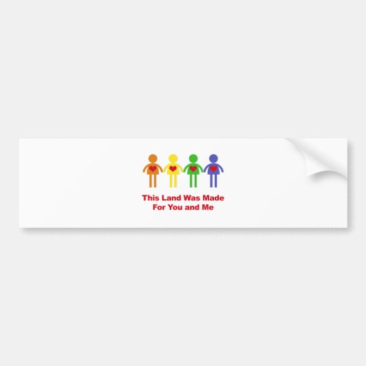 Autocollant De Voiture Cette terre a été faite pour toi et moi (Devant)