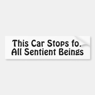 Autocollant De Voiture Cette voiture s'arrête pour tous les êtres sensibl