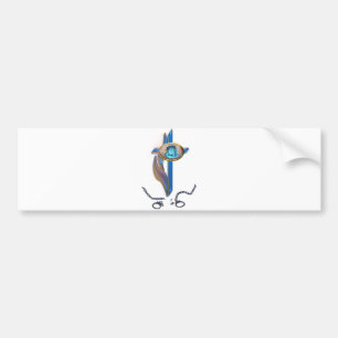 Autocollant De Voiture chaînes brisées de la croix chrétienne