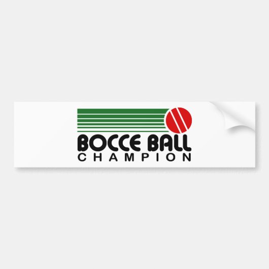 Autocollant De Voiture Champion de Bocce Ball (Devant)