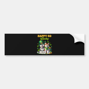 Autocollant De Voiture Chanceux Toutou Husky Mignon Saint-Patrick