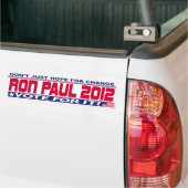 Autocollant De Voiture Changement de Ron Paul (Sur camion)