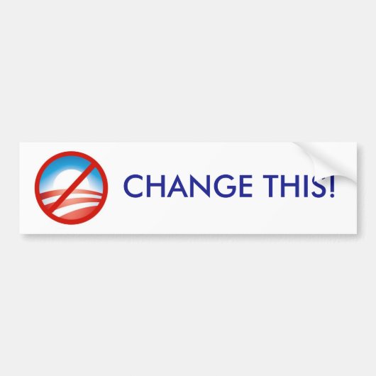 Autocollant De Voiture Changez ceci ! (Devant)
