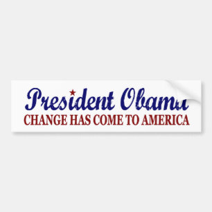 Autocollant De Voiture Changez est venu en Amérique (Obama)