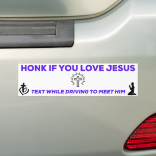 Autocollant De Voiture Chantez si vous aimez Jésus.