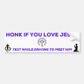 Autocollant De Voiture Chantez si vous aimez Jésus. (Devant)