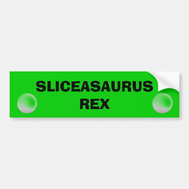 Autocollant De Voiture Chariot de golf de Sliceasaurus Rex (Devant)
