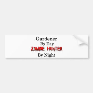 Autocollant De Voiture Chasseur de jardinier/zombi