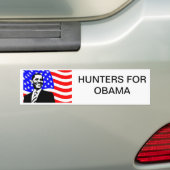 AUTOCOLLANT DE VOITURE CHASSEURS POUR OBAMA (En voiture)