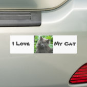 Autocollant De Voiture Chat bleu russe gris-long (En voiture)