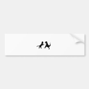 Autocollant De Voiture chat contre t-rex