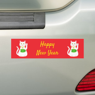 Autocollant De Voiture Chat de la Chance Oriental Nouvel An Chinois Sur M