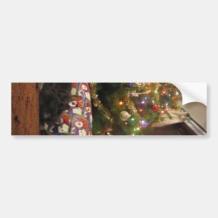 Autocollant De Voiture Chat de Noël