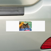 Autocollant De Voiture Chat de Noël (En voiture)