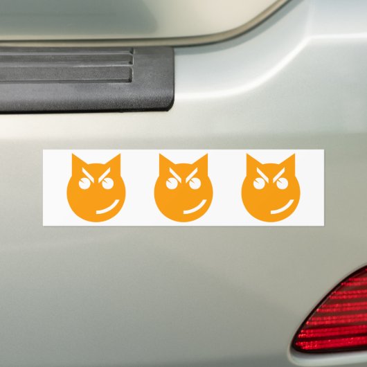 Autocollant De Voiture Chat Emoji au sourire (En voiture)