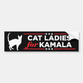 Autocollant De Voiture Chat Ladies pour Kamala Harris 2024 (Devant)