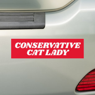 AUTOCOLLANT DE VOITURE CHAT LADY CONSERVATEUR POUR LE BÂTIMENT DE BULLETI