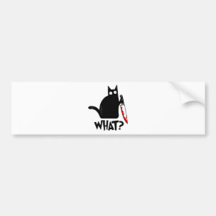 Autocollant De Voiture Chat Meurtrier Avec Couteau