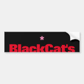 Autocollant De Voiture Chat noir (Devant)