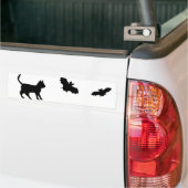 Autocollant De Voiture Chat noir avec chauve-souris (Sur camion)
