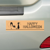 Autocollant De Voiture Chat Noir Élégant, Joyeux Halloween (En voiture)
