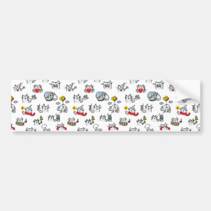 Autocollant De Voiture Chats amusants, lait et magie.