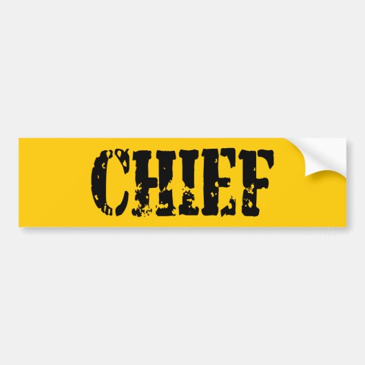 AUTOCOLLANT DE VOITURE CHEF (Devant)