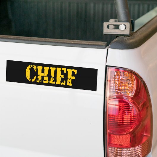 AUTOCOLLANT DE VOITURE CHEF (Sur camion)