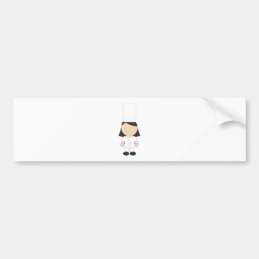 Autocollant De Voiture Chef féminin (Devant)