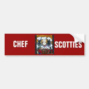 Autocollant De Voiture Chefs Terrier Écossais